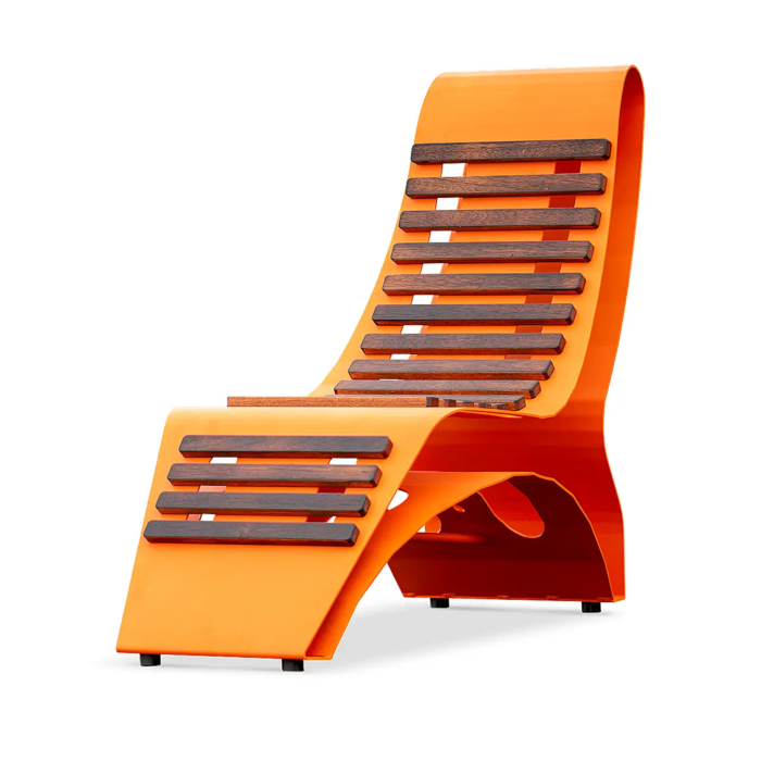 WJ Art Design Liege Sessel Orange Holz